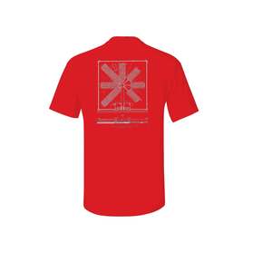 Red Radial Plan T-Shirt