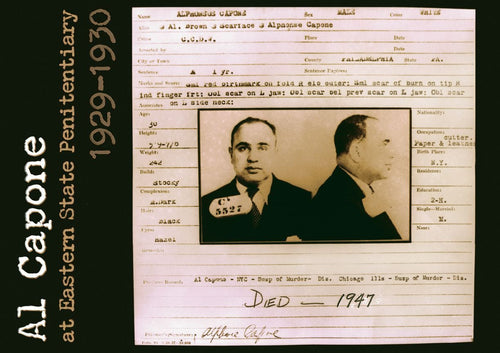 Al Capone Bertillion Card Postcard