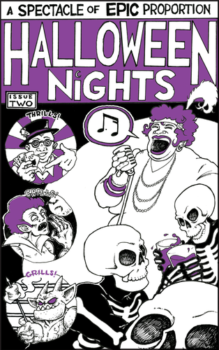 Halloween Nights Comic Book Poster