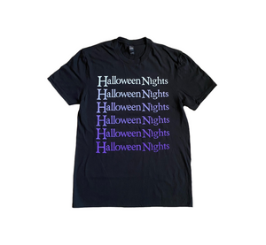 Halloween Nights Purple Logo T-Shirt